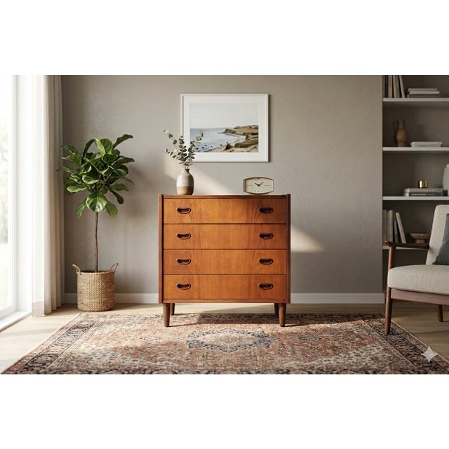 Teak Chest of Drawers, Denmark, 1960s For Sale - Image 9 of 9