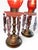 Vintage Hollywood Regency Red Glass & Crystal Prism Boudoir Lamps, Pair For Sale - Image 4 of 8