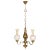 Baroque Burnished Brass Chandelier with Three Lights For Sale