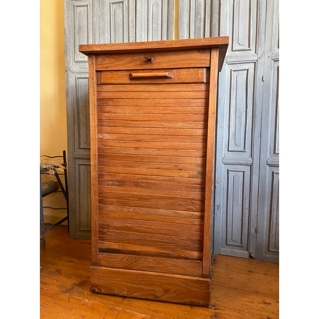 French Roller Shutter Cabinet, 1920s For Sale - Image 12 of 12