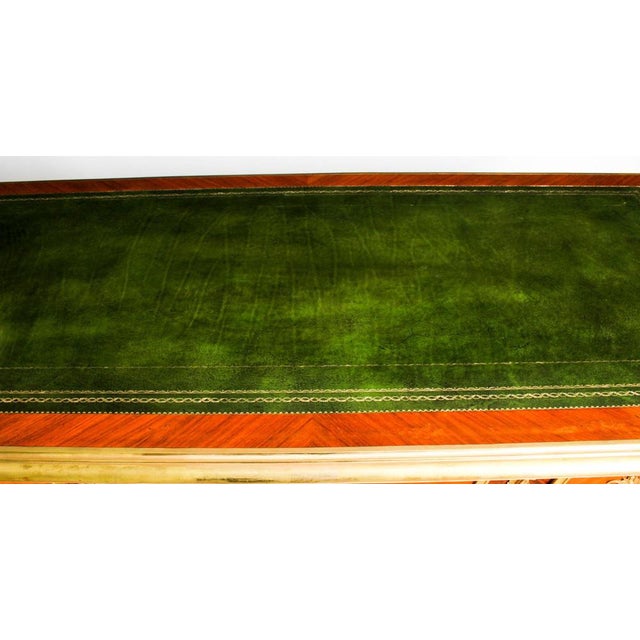 19th Century French Louis Revival Ormolu Bureau Plat Desk For Sale - Image 4 of 18