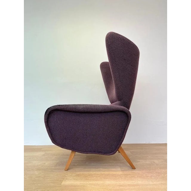Marco Zanuso Mid-Century Wing Chair Inspired by Marco Zanuso, 1970s For Sale - Image 4 of 9