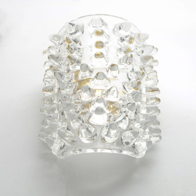 Metal Contemporary Murano Glass Sconces in the Manner of Barovier Toso For Sale - Image 7 of 11