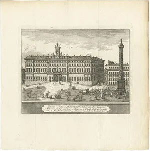 M. De Bruyn, Illustration of Palazzo Montecitorio, Rome, 1779, Print