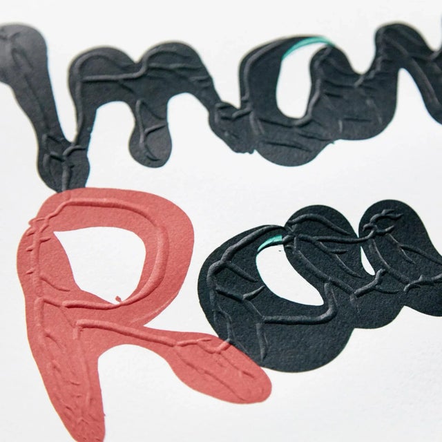 Black Limited Edition Red & Black Photolithography R by Man Ray, 1975 For Sale - Image 8 of 9