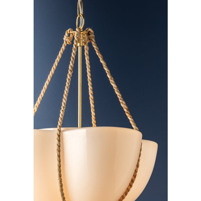 Hudson Valley Lighting Amberley 20 in. 1 Light Pendant in Vintage Gold Leaf Finish For Sale - Image 9 of 11