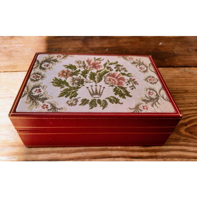 Vintage Presidential Rolex Watch Box With Tapestry For Sale - Image 9 of 16