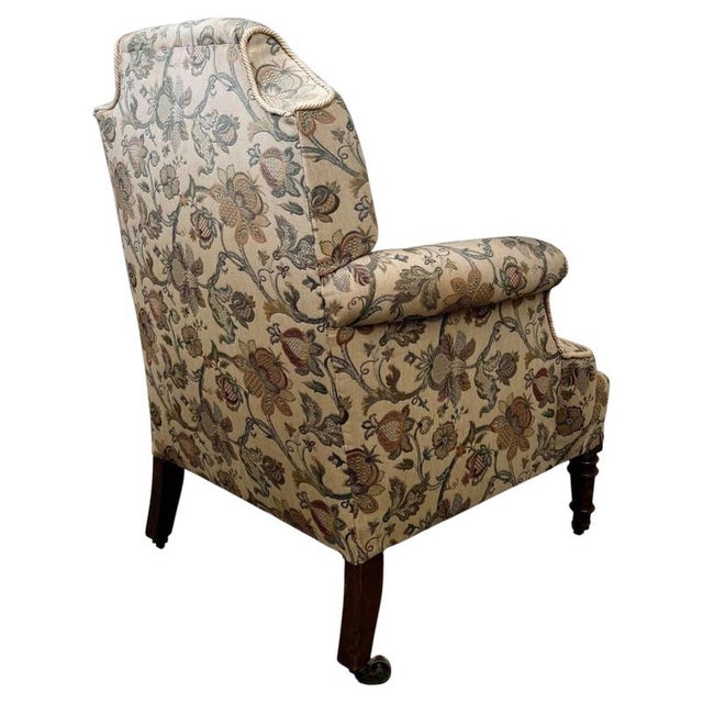 Antique 19th Century Victorian Mahogany Wingback Armchair For Sale - Image 6 of 13
