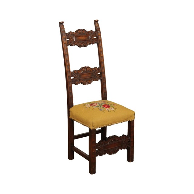 Antique Renaissance Revival Carved Accent Chair For Sale - Image 13 of 13