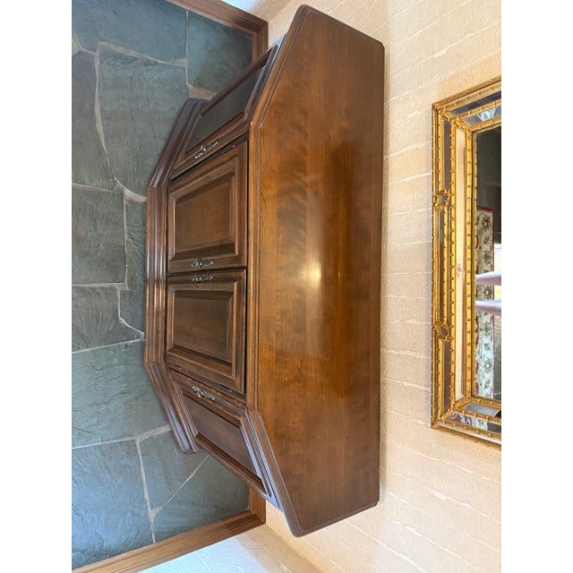 Vintage Ethan Allen Georgian Style Carved Sideboard For Sale - Image 9 of 11