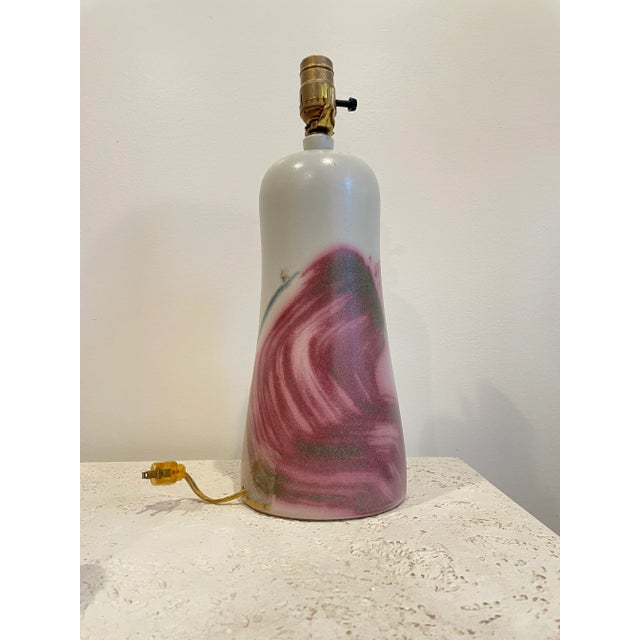 Mid-Century Modern Mid Century Ceramic Arts Lamp For Sale - Image 3 of 7