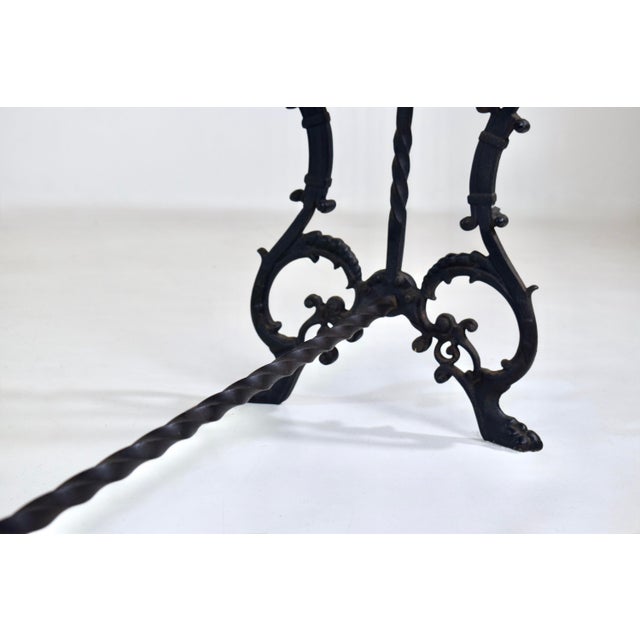 Antique Cast Iron Window Bench, Victorian Style, Woven Upholstery, Usa For Sale In Philadelphia - Image 6 of 10