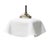 Metal French White Mat Opaline Glass Pendant Light For Sale - Image 7 of 7