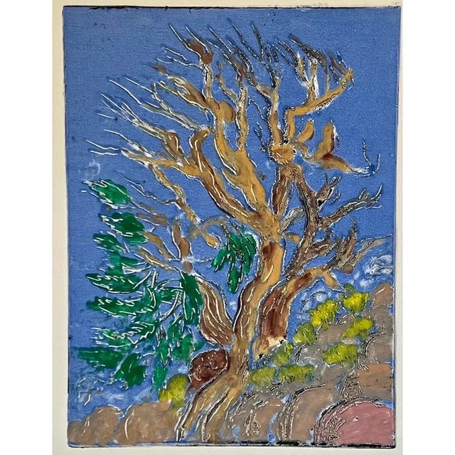 Vintage Arnold Grossman Monoprint - Ancient Bristlecone Pine Tree, c. 1970s Capture the rugged beauty of the California...