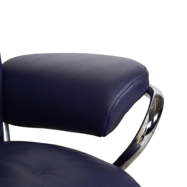 Set of Metro Leather Recliner with Ottoman from Stressless For Sale - Image 10 of 18