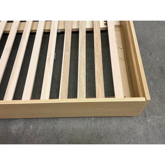 Eastern King Size Bespoke Verne White Oak Bed Frame For Sale In San Francisco - Image 6 of 12