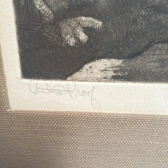 1970s 1970s Charles Bragg "The Roost" Ap Artist Proof Signed Framed Lithograph For Sale - Image 5 of 10