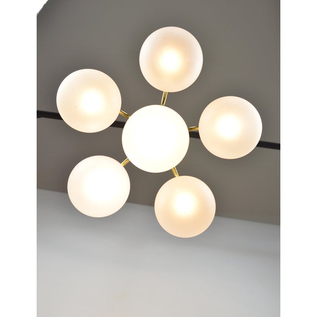 Vintage Chandelier in Glass and Metal, 1980s For Sale - Image 13 of 15