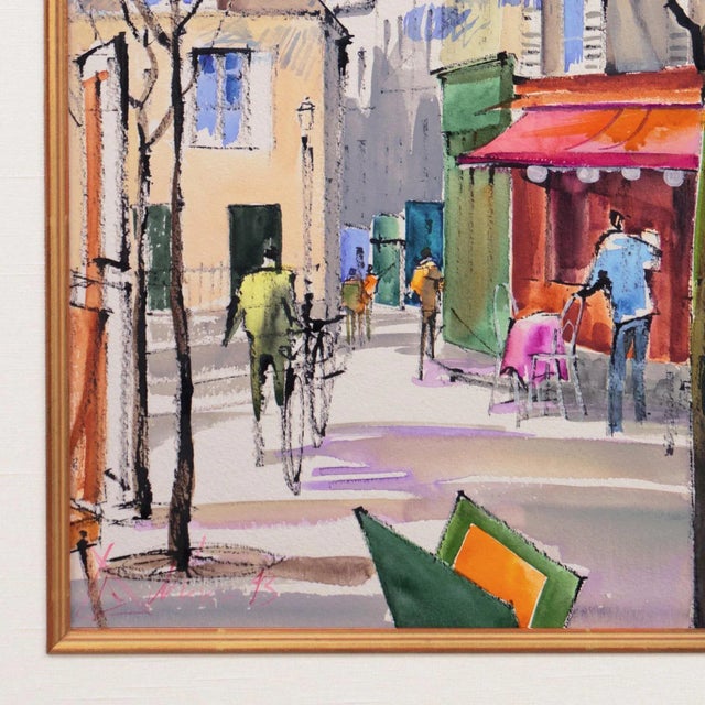 Contemporary 'Maison Catherine, Montmartre, 1993', French School, La Mere Catherine, Place Du Tertre, Paris For Sale - Image 3 of 9