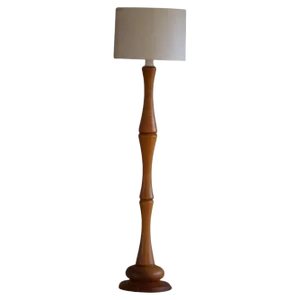 Modern Scandinavian Sculptural Floor Lamp in Pine, 1970s