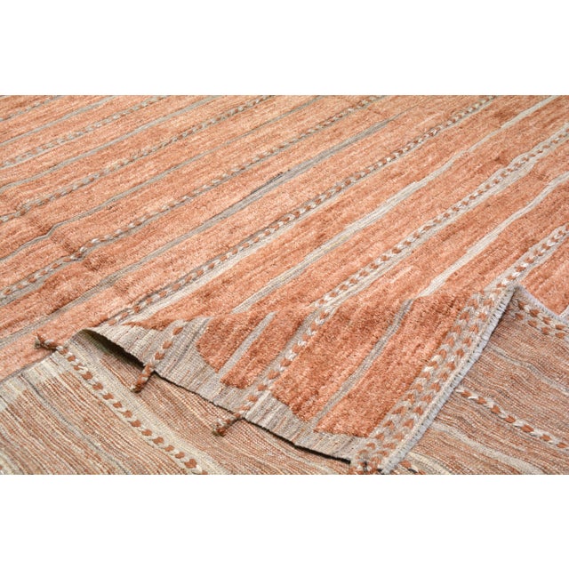 Moroccan Hand Knotted Wool Rug, 9'2"x12'4" For Sale In New York - Image 6 of 6