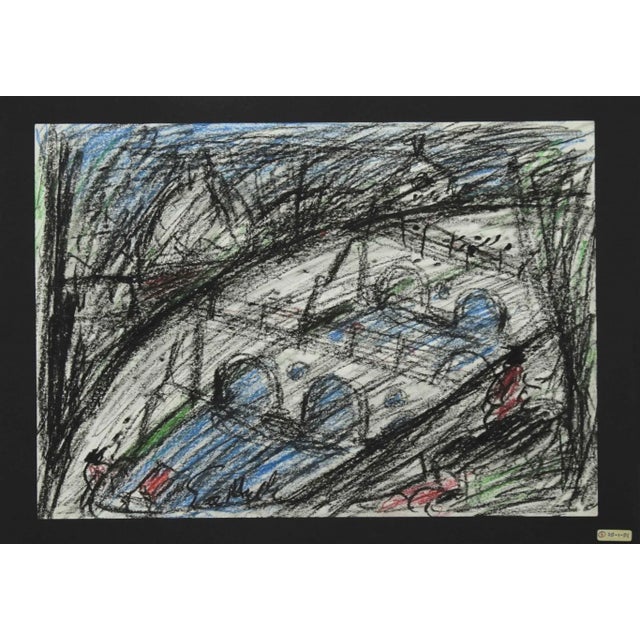 Bridges is an original Contemporary artwork realized by Nazareno Gattamelata in the 1970s. Original colored oil pastels on...