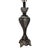 Ornate vintage cast-metal table lamp with acanthus scrollwork (32 in tall); powers on but sold without a shade and shows a...