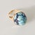 Vintage 18k Rose Gold 20.88 Carat Turquoise Dome Cocktail Ring, Size 7.75 For Sale - Image 4 of 7