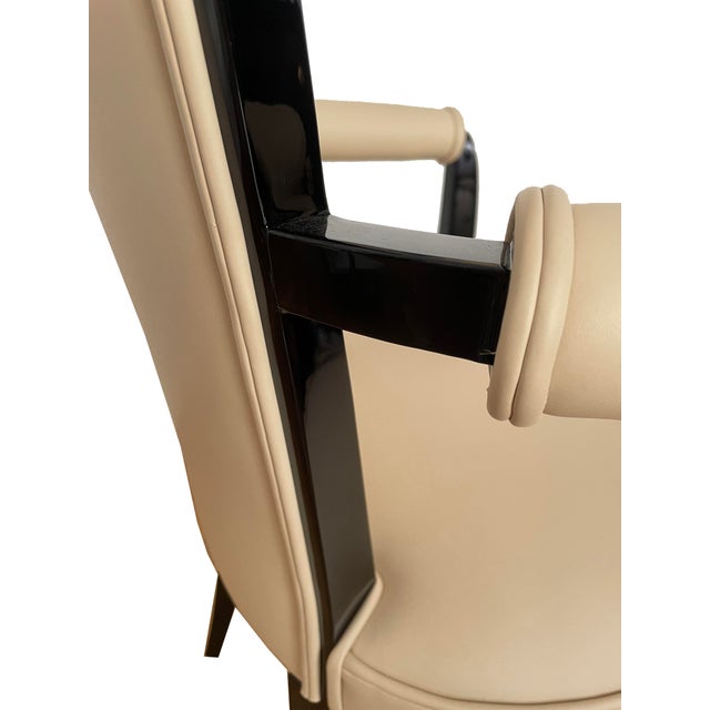 Beige Art Deco Armchair, 1930s For Sale - Image 8 of 9