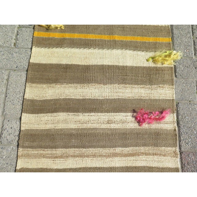 Tribal Modern Kilim Runner - 23" X 121" For Sale - Image 9 of 12