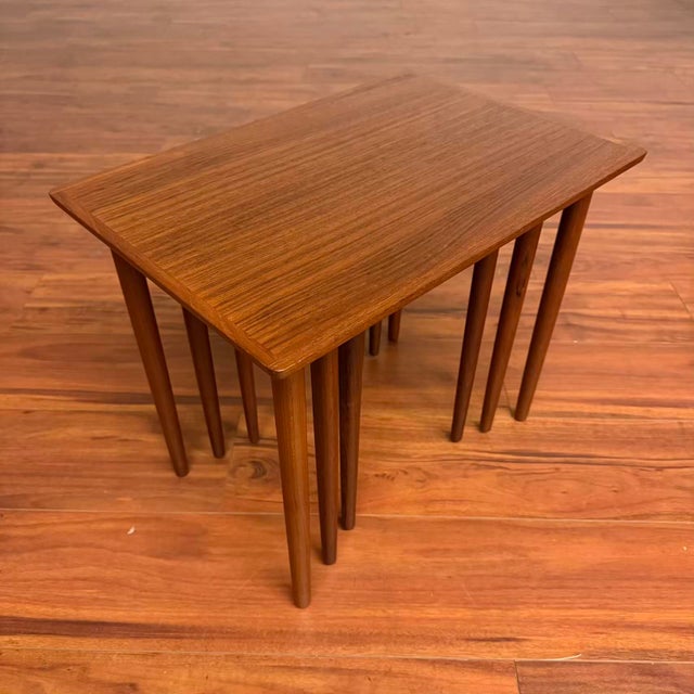 Mid-Century Modern Bramin Mobler Danish Teak Nesting Tables - Set of 3 For Sale - Image 3 of 15