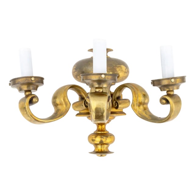 French Empire Style Bronze Three-Light Wall Sconce For Sale