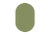 Light Green Oval Plain Rug from Marqqa For Sale
