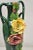 Vtg Victorian Style Green Ceramic Capodimonte 18" Vase With Pink Yellow Flowers For Sale In Philadelphia - Image 6 of 13