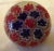 Art Deco Vintage Millefiori Red and Blue Murano Blown Glass Paperweight For Sale - Image 3 of 5