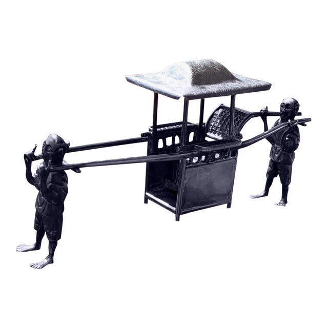 Chinese Sedan Silver Miniature Chair For Sale