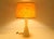 Wood 1950s Hand-Painted Ceramic Table Lamp With Faux Cork Shade For Sale - Image 7 of 11