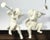 Traditional Vintage Pair of Resin Stone Sitting Shelf Cherub Angel Herald Figurines For Sale - Image 3 of 9