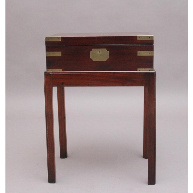 Antique Mahogany Box on Later Stand, 1840s For Sale - Image 10 of 15