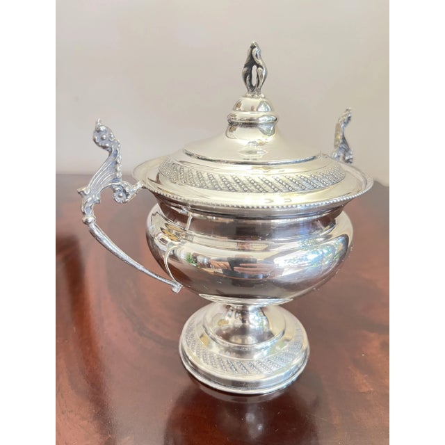 Empire style sugar in 800 silver, Italy, 1950s Belonging to my maternal great -grandparents is in excellent condition....