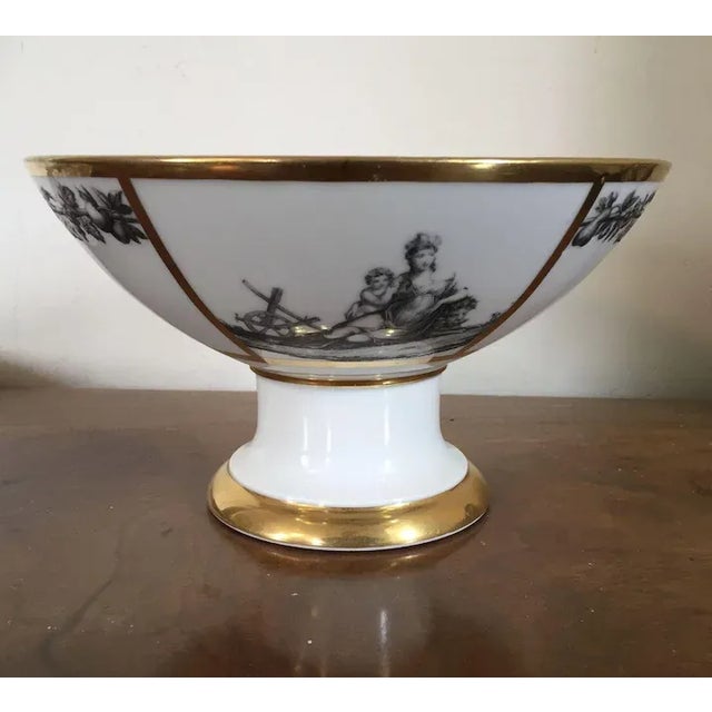 Early 19th Century French Empire Porcelain Compote For Sale - Image 4 of 11