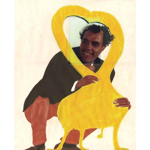 This work (r:0260) of 1994 is a self-portrait made with the technique photopittura with the photographic element...