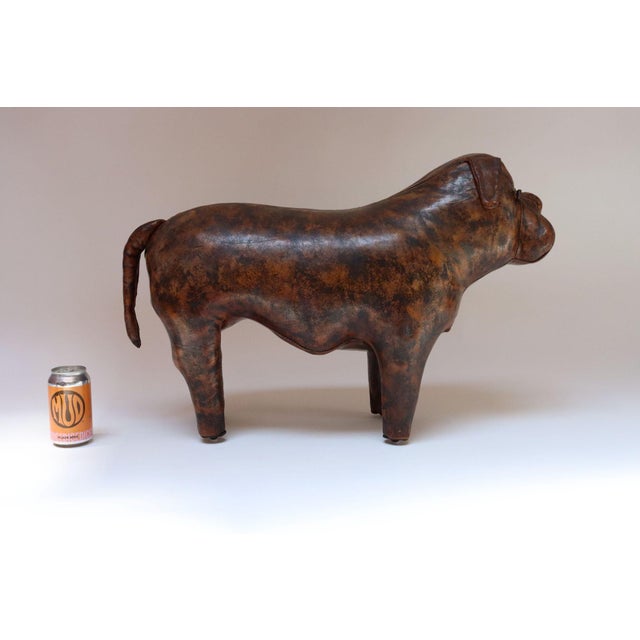 1960s Vintage Leather Bulldog Footstool by Dimitri Omersa for Abercrombie and Fitch For Sale - Image 5 of 18