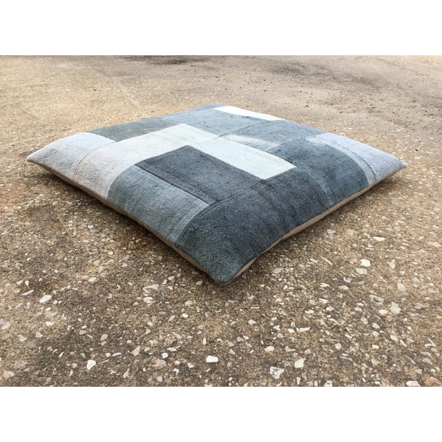 Vintage Naqshi Blue Turkish Rug Dog Bed Floor Cushion Chairish