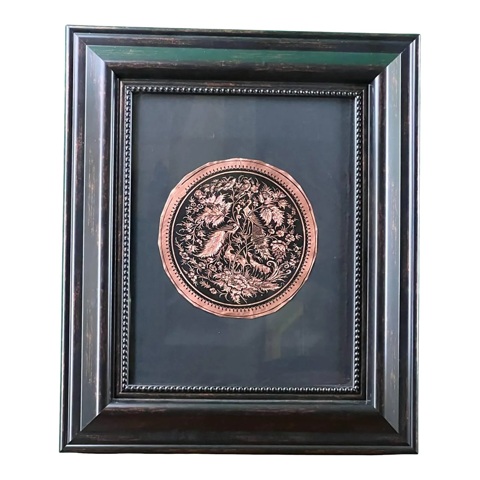Turkish Handcrafted Copper With Frame | Chairish