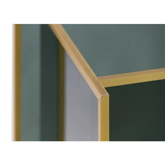 1970s Mid-Century Italian Glass & Brass Umbrella Stand For Sale - Image 5 of 8