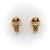 1980s Vintage 18k Gold Diamond and Ruby Buckle Huggie Earrings, A Pair For Sale - Image 5 of 10
