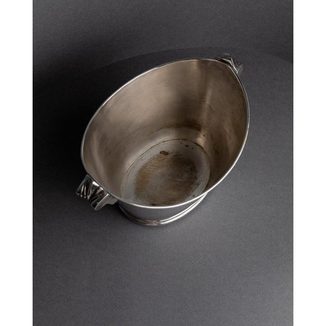 Gold Vintage Silver-Plated Champagne Cooler, 1940s For Sale - Image 8 of 11