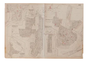 Vintage Hopkins Map of Somers Sub Plans Amawalk Lake Purdys