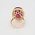 Metal 15.5Ct Rubellite Tourmaline Ring With Earth Mined Diamonds Halo, Size 6.75 For Sale - Image 7 of 8